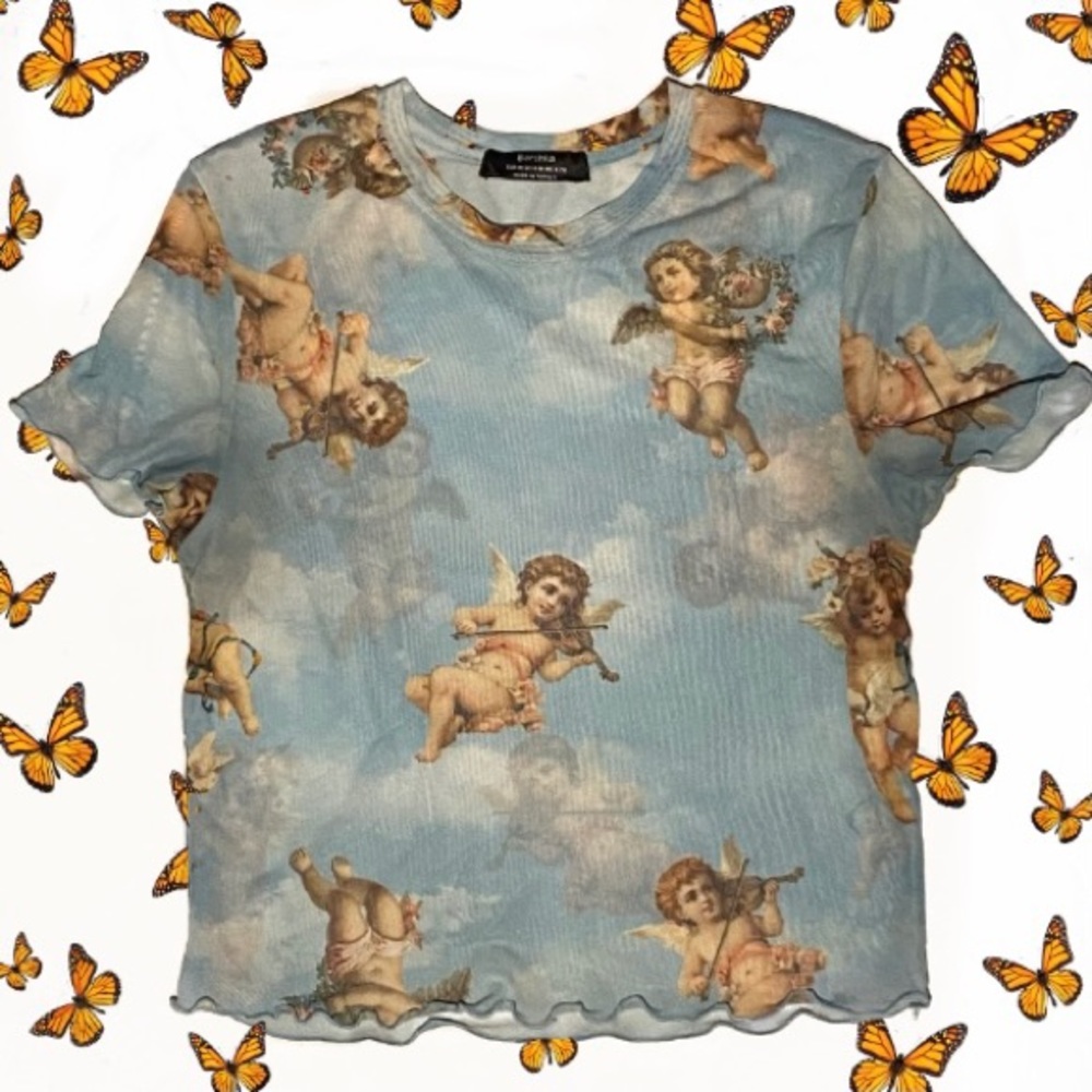 Bershka Baby Angel Mesh tee